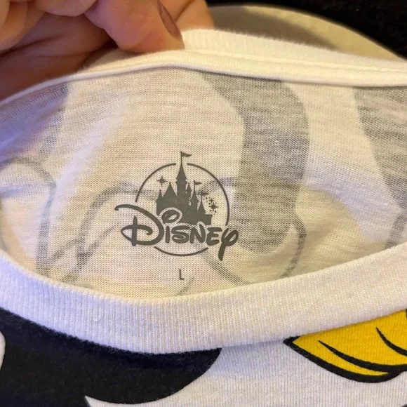 Disney Mickey Mouse Long Sleeve Tee - White, Black, Red, Yellow - Picture 2 of 2